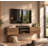 Desmone Modern Floating TV Stand for Up to 80" TVs, Minimalist Wall-Mounted Media Console with Storage, Walnut Brown Wood Finish -74417197-111925897