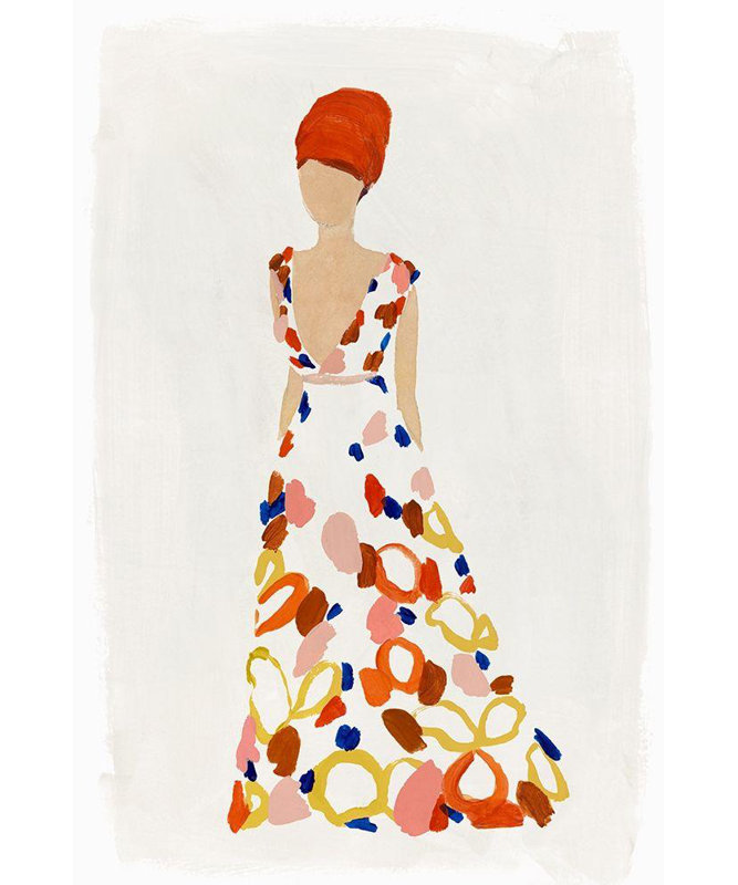 Art sur toile tendu House of Hampton® Isabelle Z Gallery: Floral Fashion III, H 48 po x l 33 po