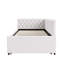 Upholstered Daybed With Backrest, L-Shaped Pull Out Sofabed Single Bed Frame With Slats, Velvet Sofa Bed For Living Room, Bedroom, 90X200cm, (No Mattress)-187737983