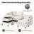 108'' Comfy  U Shaped Sectional Modular 5-Piece Cloud Sofa with Ottomans  Tool-free Easy Assembly Corduroy Fabric-1856730996