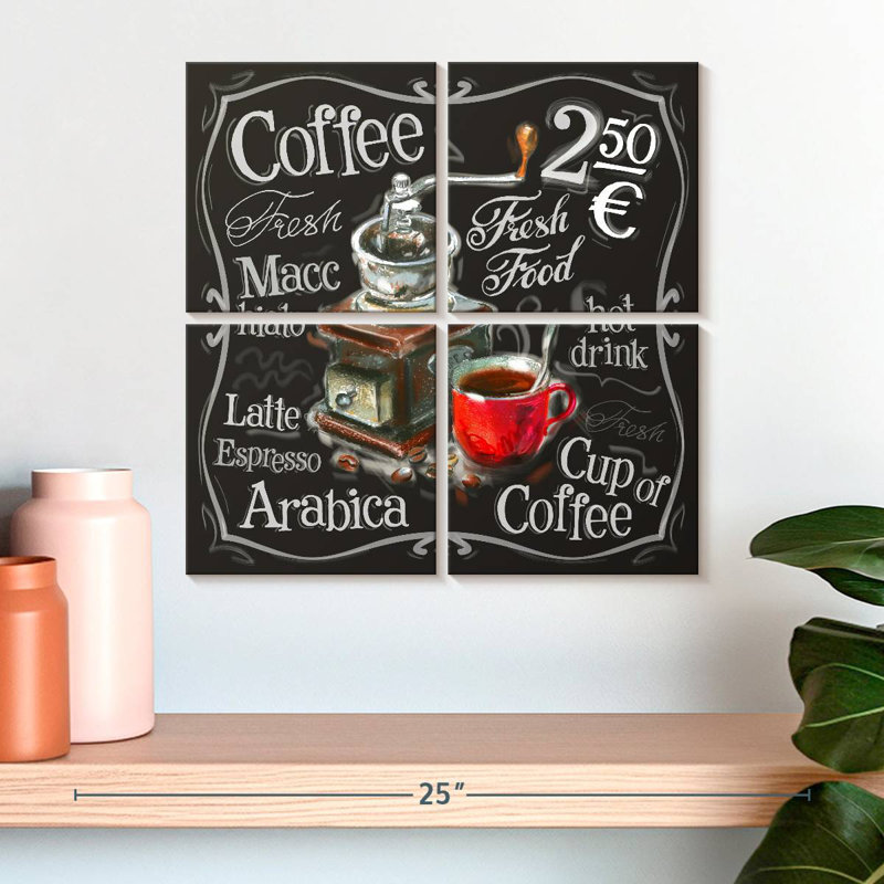 Yarlin Chalkboard Coffee, 18" H x 18" W