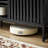 63 Inch Mid Century Modern TV Stand with Slatted Grille Striped Doors, TV Stand with Storage