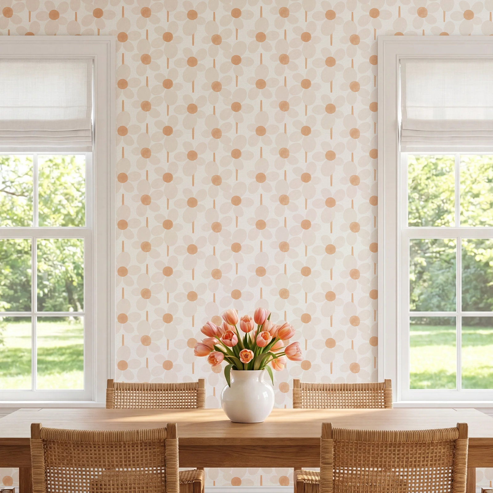 Tynesia Self-Adhesive Wallpaper Roll, Blush