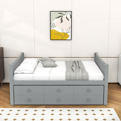 Marlar 3 Drawers Wooden Daybed with Trundle
