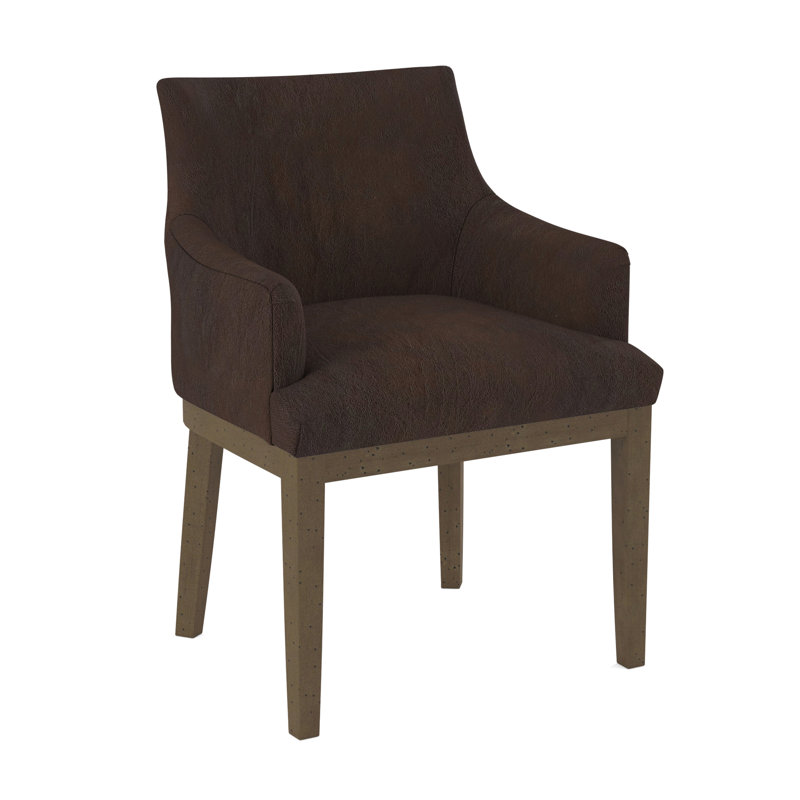 19'' H Upholstered Armchair, English Saddle, Applause Choco Suisse