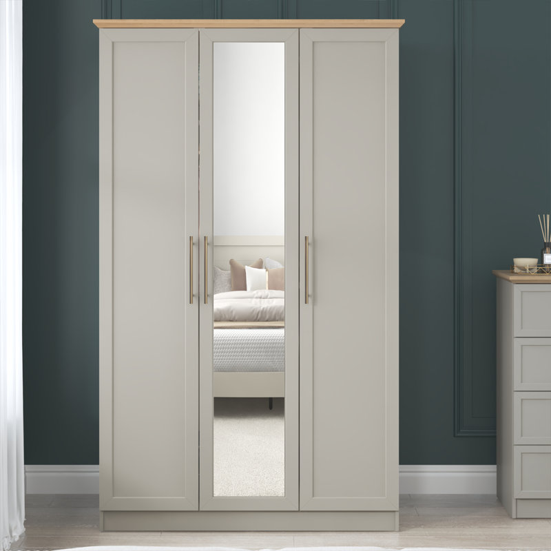  3 Door Wardrobe, Grey