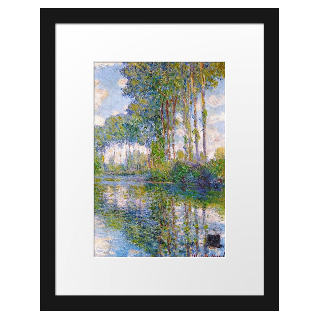 Gerahmter Kunstdruck Poplars on the Epte I von Claude Monet