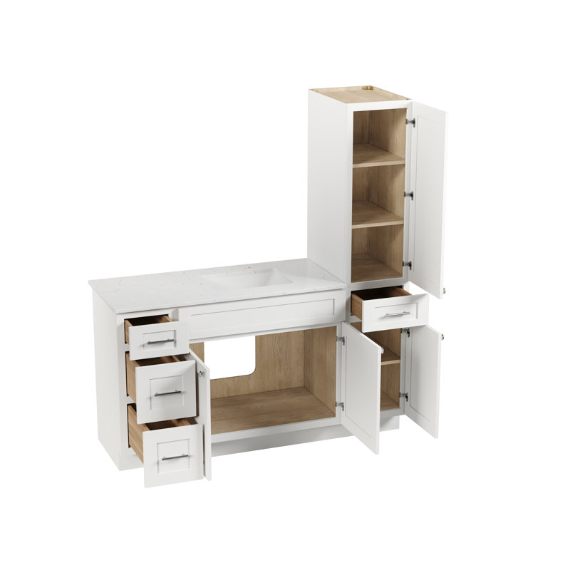 Meuble-lavabo simple 63 po Disar, Blanc