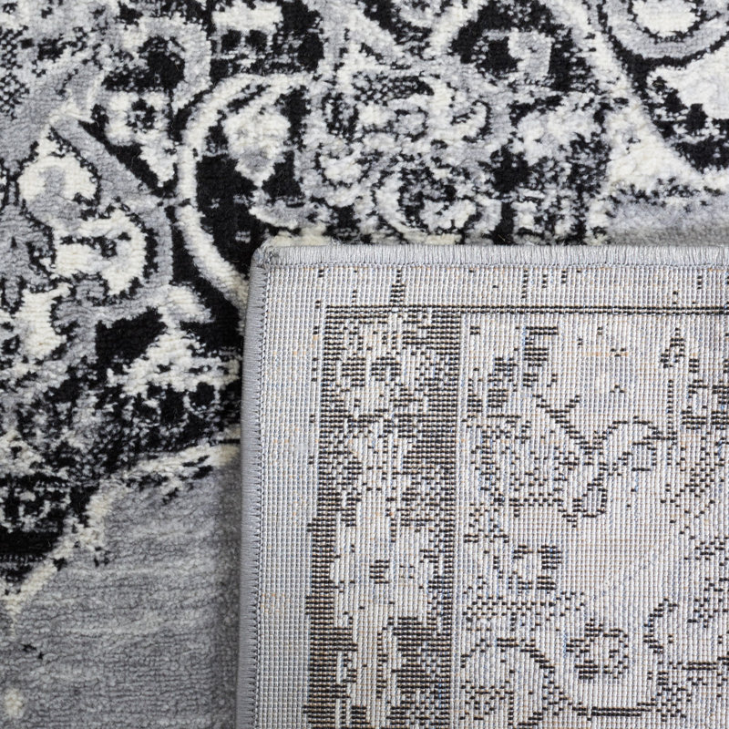 Tapis oriental gris / noir Sandstrom, Rectangulaire 3 pi x 5 pi