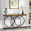  Console Korrion de l 55 po avec structure en métal géométrique, canapé long et étroit pour le salon, l'entrée et le couloir