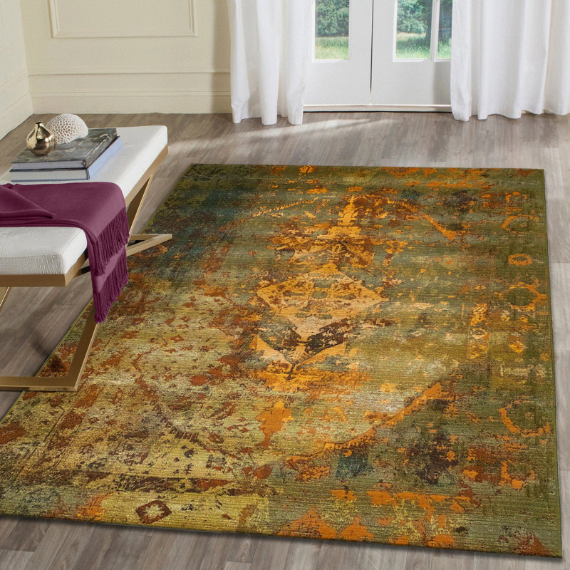 Tapis d'intérieur / extérieur oriental tissé à la machine Kowalczyk , Rectangle 6 pi 6 po x 9 pi 3 po