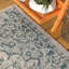 Tapis d'intérieur / extérieur gris / bleu sarcelle Nate Boho-313860502