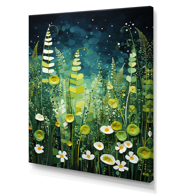 «Ferns Plant Verdant Abundance IV», reproduction sur toile, H 32 po x l 24 po x P 1 po
