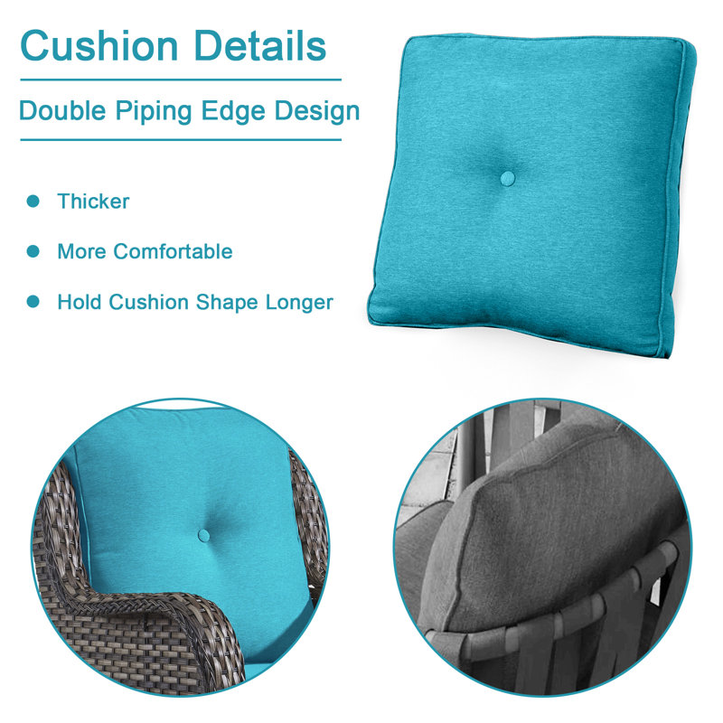 Coussin de siège / dossier d'extérieur Schutt, Bleu clair