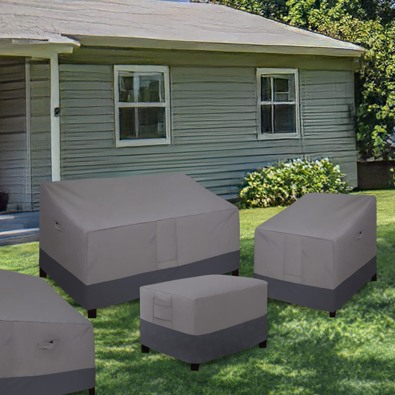 Arlmont & Co. Outdoor Ottoman Cover, Waterproof Patio Ottoman Cover ...