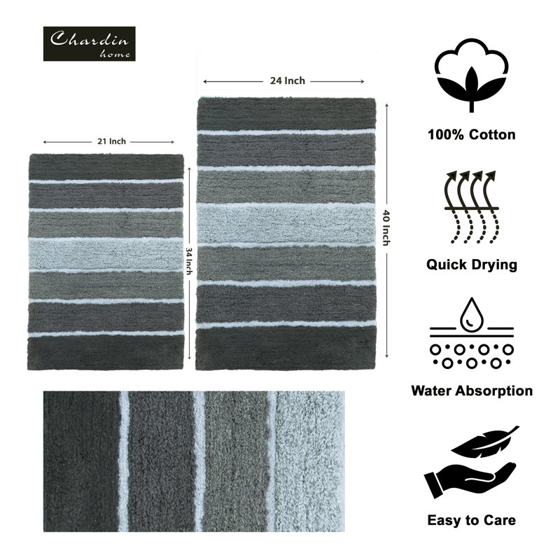 Ensemble de tapis de bain Crevantes, Gris / Anthracite
