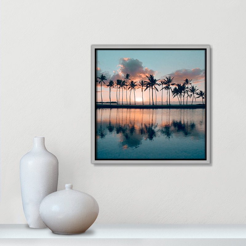 «Big Island Palms» par Danita Delimont, H 13,5 po x l 13,5 po x P 2 po, Argent