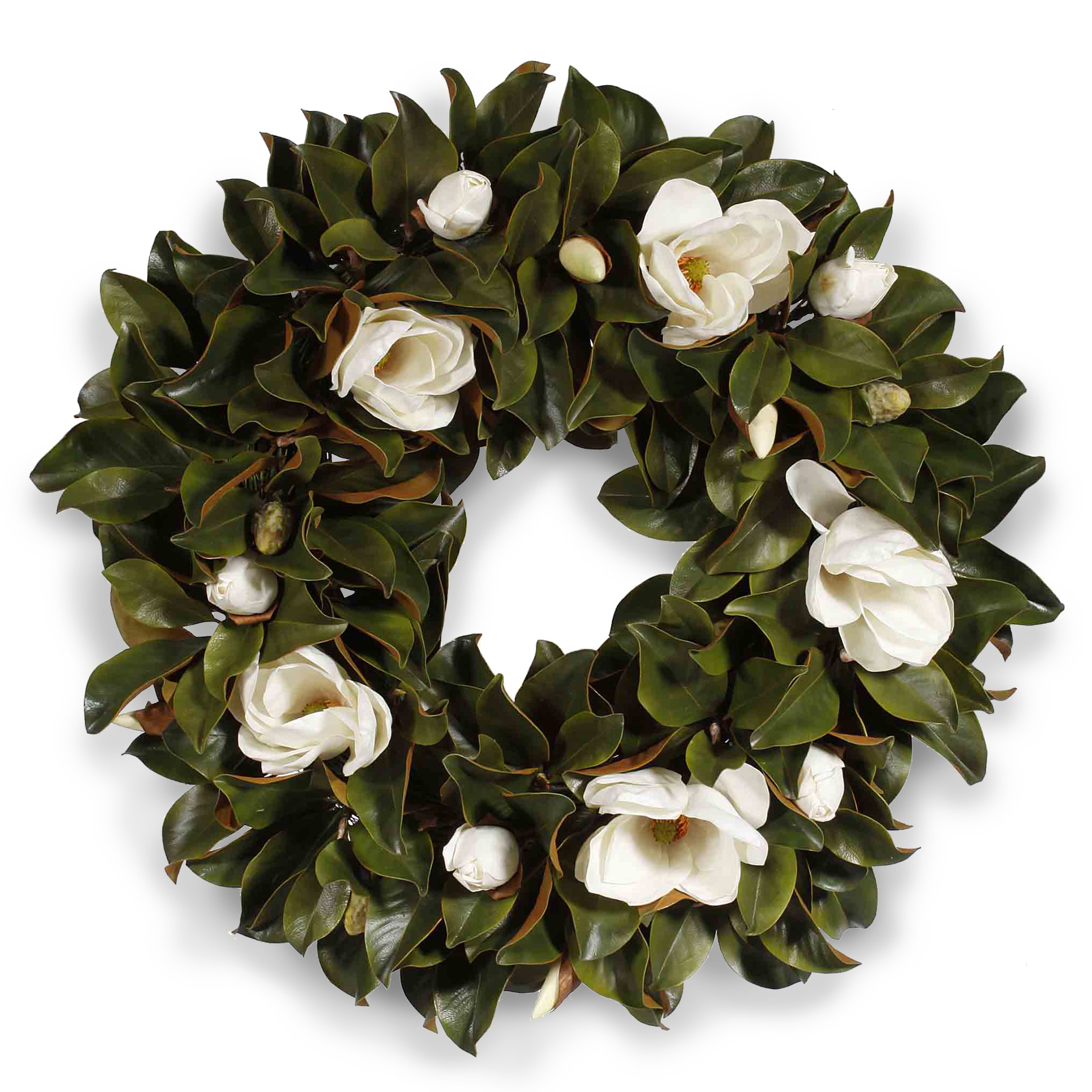 Winward Silks Magnolia Polyester Wreath & Reviews Perigold