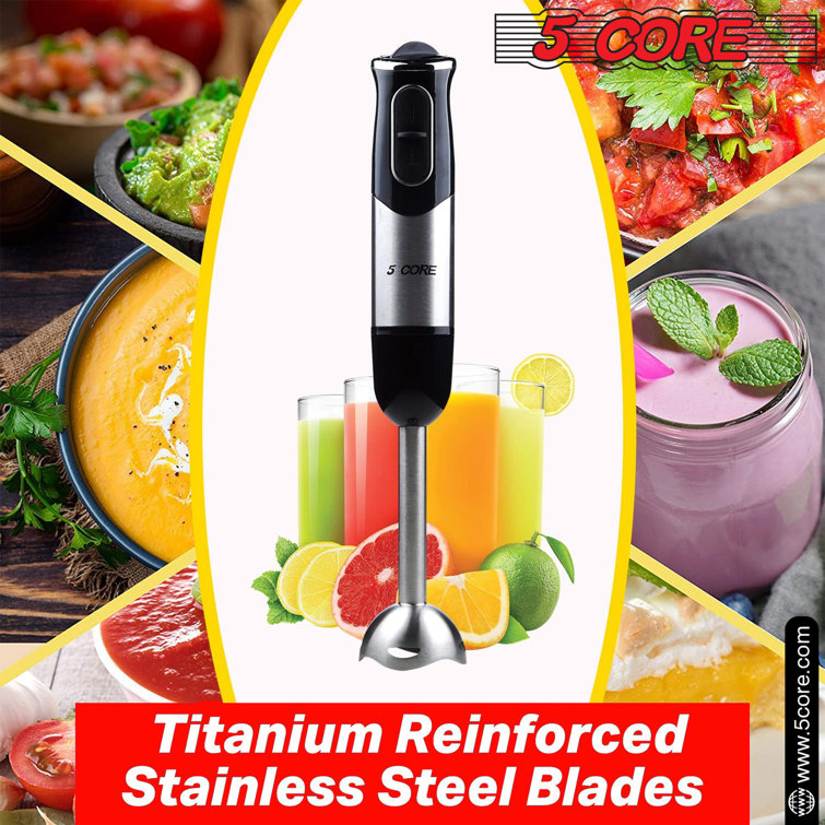 5 Core 500W | Motor Hand Wayfair with 1510 Steel Stainless High-Performance Blender Blades, HB