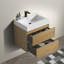 Meuble-lavabo 24 po - Chêne naturel avec meuble-lavabo moderne au design élégant