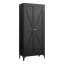 Garde-manger en métal de grande capacité de 64,96 po de hauteur - tablettes réglables et base robuste à quatre pieds (noir)-1119649725