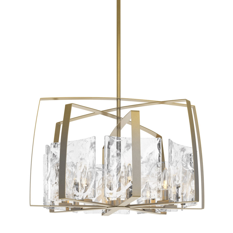 Arc 8 - Light Chandelier, Modern Brass