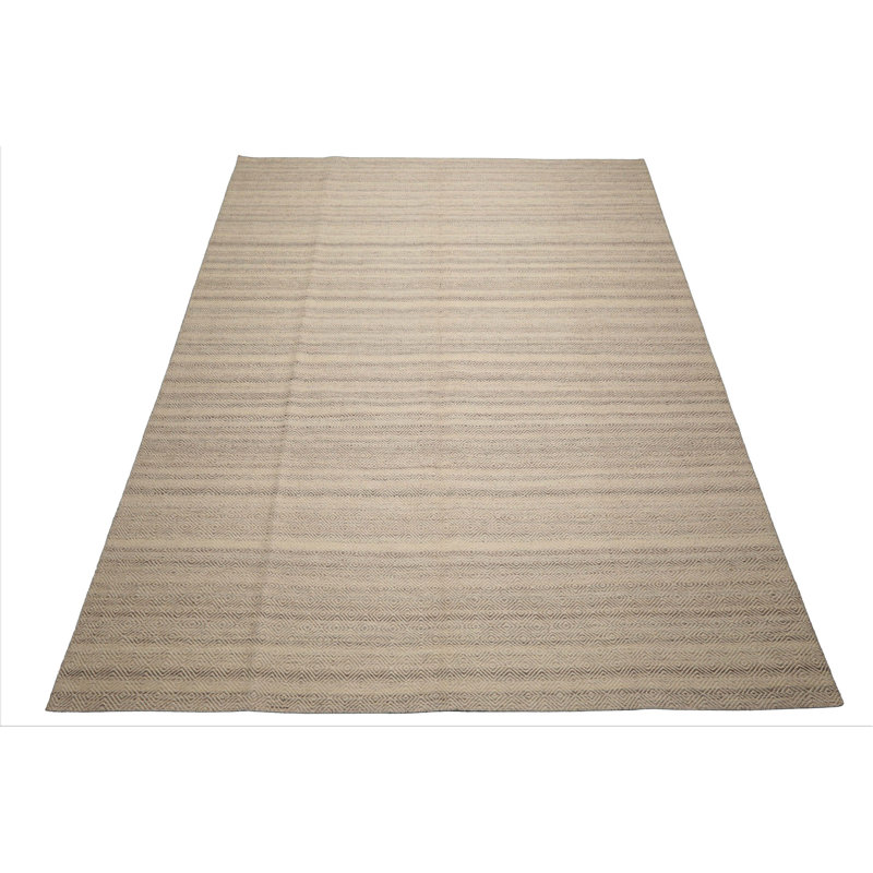 Tapis kilim en laine tissé à la main et à plat 9 pi x 11 pi 11 po