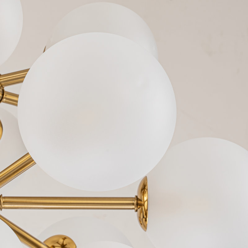 Scituate 19-Light Dimmable Glass Bubble Chandelier
