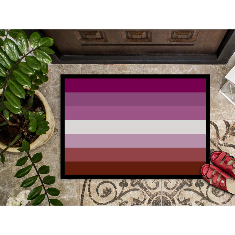 Tapis de porte USA Gay Pride, l 18 po x L 27 po, Fierté lesbienne