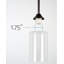 Abat-jour tambour en verre transparent de 6,25 po de hauteur