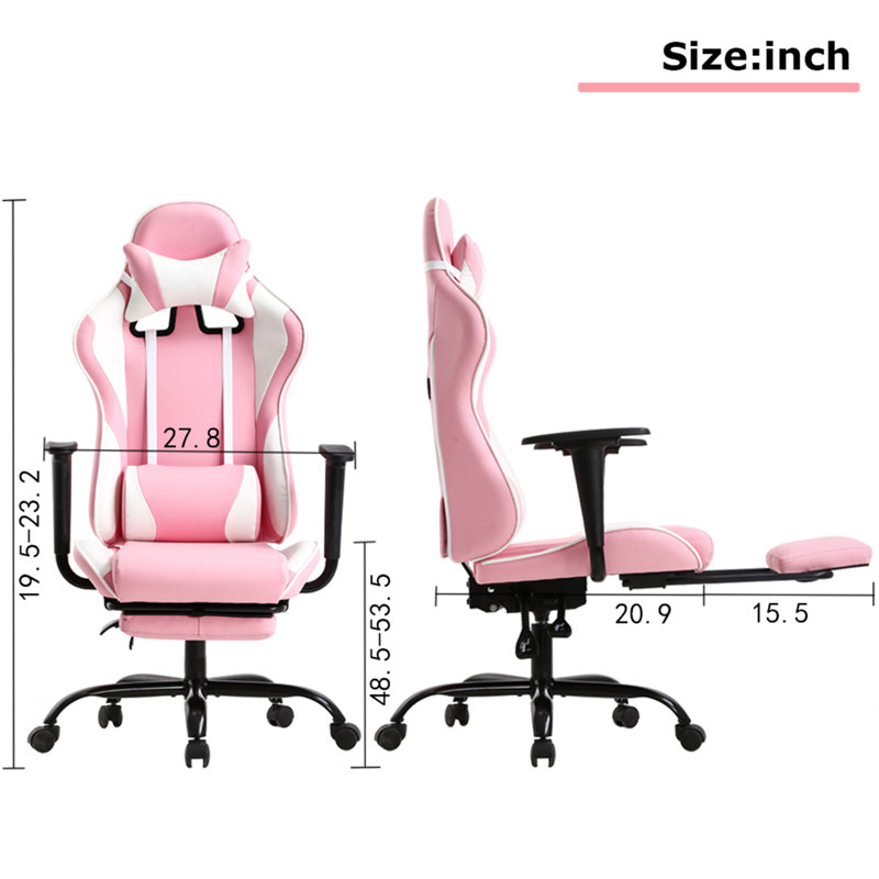 Fauteuil de jeu ergonomique en similicuir