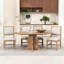 Ensemble de table de salle à manger 5 pièces avec 4 chaises rembourrées-995061039