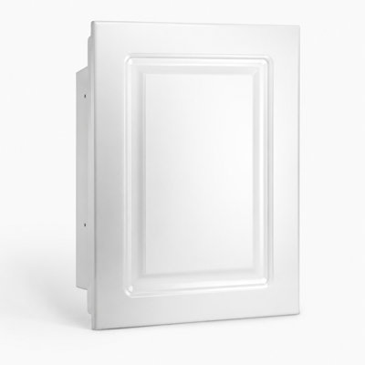 Armoire à pharmacie à porte simple sans cadre avec 2 tablettes fixes Adajah