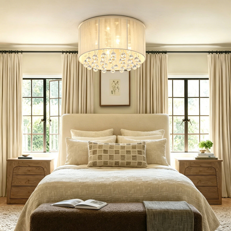 Hassler 4-Light Crystal Flush Mount Ceiling Light