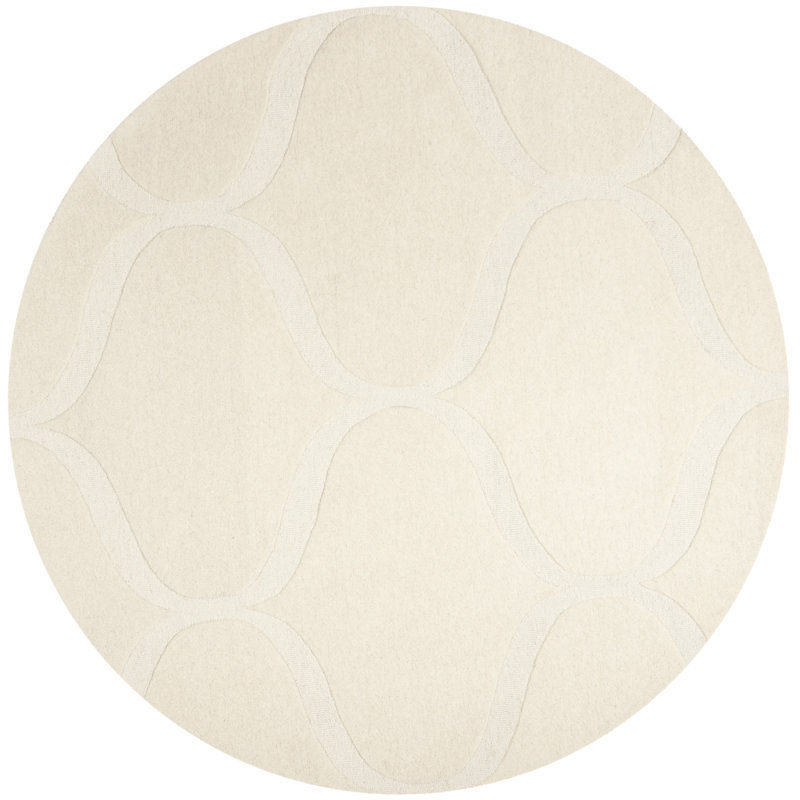 Cambridge Hand Tufted Wool Geometric Rug, Round 6'
