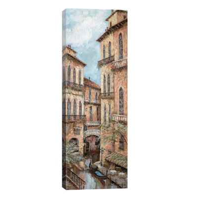Holiday In Venice I by Ruane Manning - No Frame Panoramic Painting on Canvas
