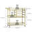 Stamatina 3-Tier Metal Bar Cart with Wine Rack and Glass Storage-984193670