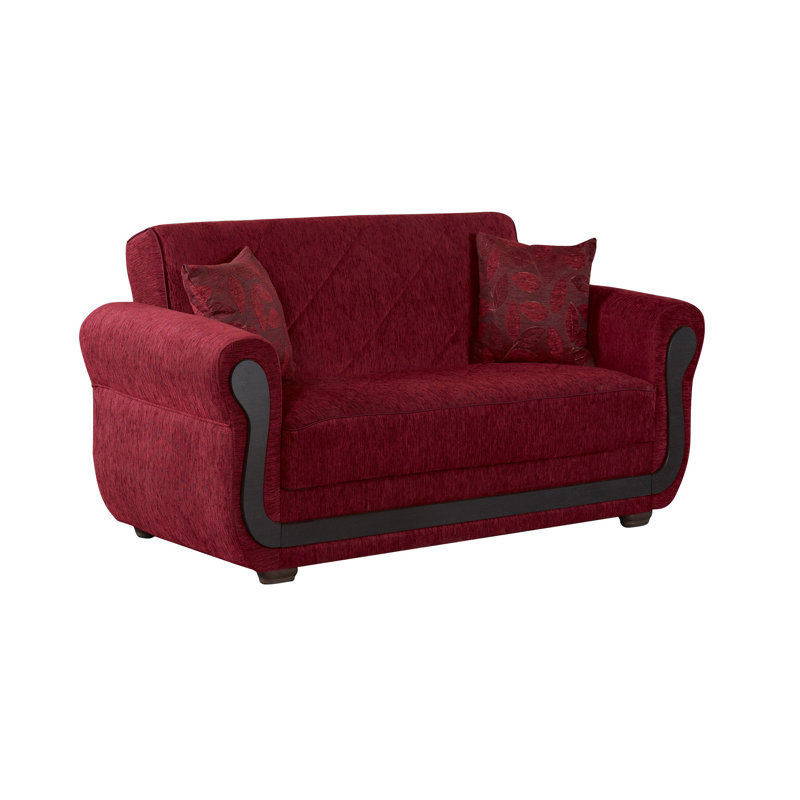 Zaylee Fabric 67'' Reception Loveseat, Red