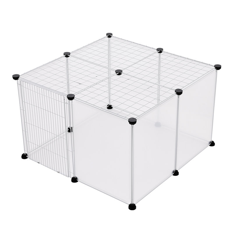Plastic Free Standing Pet Gate, 75cm H  x 90cm W x 90cm D