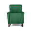 Fauteuil inclinable Arvin Modern Glam avec dossier en métal, revêtement en velours émeraude pour le salon et la chambre à coucher
