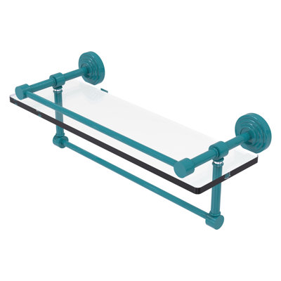 Tablette en verre avec barre à serviettes