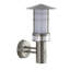 Budapest Brushed Stainless Steel 33.5cm H Outdoor Wall Lantern with Dusk to Dawn