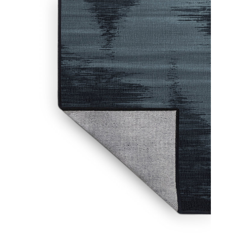 Tapis abstrait gris lavable à la machine, Carré 7 pi
