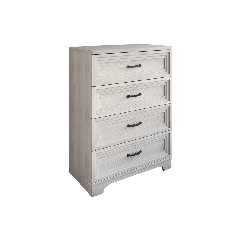 Commode 4 tiroirs, Gris clair