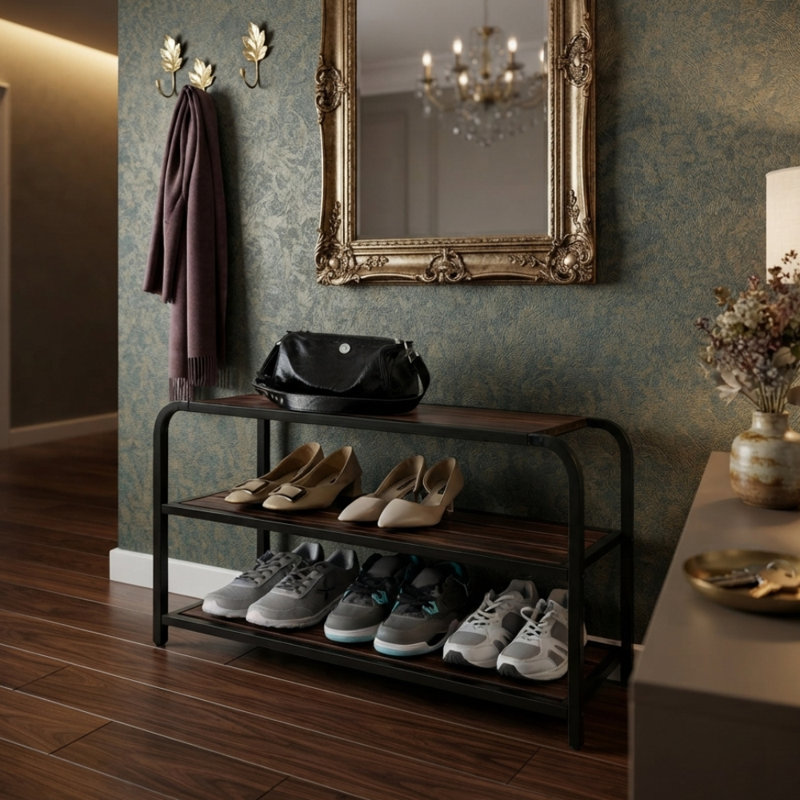 Banc de rangement 9 paires pour chaussures
