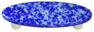 Granite 3" Center to Center Bar Pull, Black, Cobalt Blue/White
