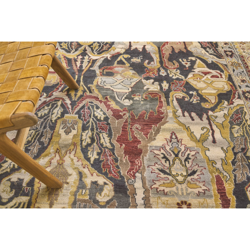 Jurassic Hand Knotted Wool Oriental Area Rug, Rectangle 9' x 12'