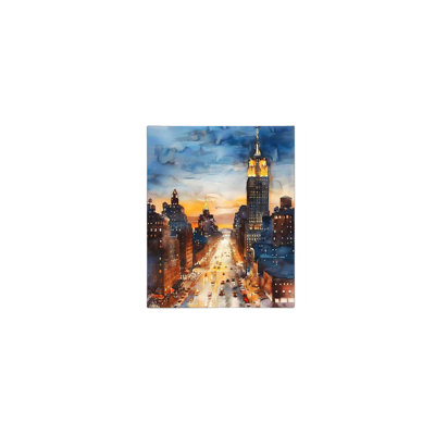 Toile sans cadre 24 po x 36 po Skyline At Dusk