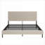 Structure de lit plateforme très grand en métal - Beige silencieux robuste de 800 lb pour la chambre principale