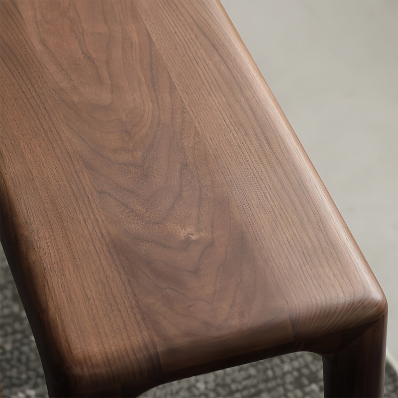 Banc en bois massif Nalany, H 17,71 po x l 55,11 po x P 12,59 po, Brun